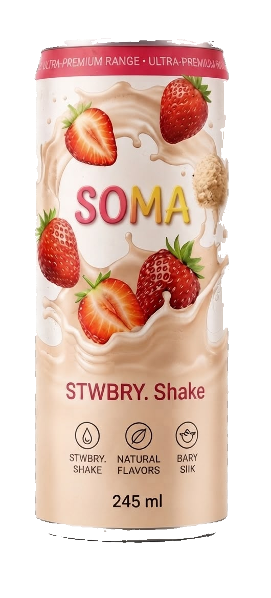 Lata SOMA milkshake fresa